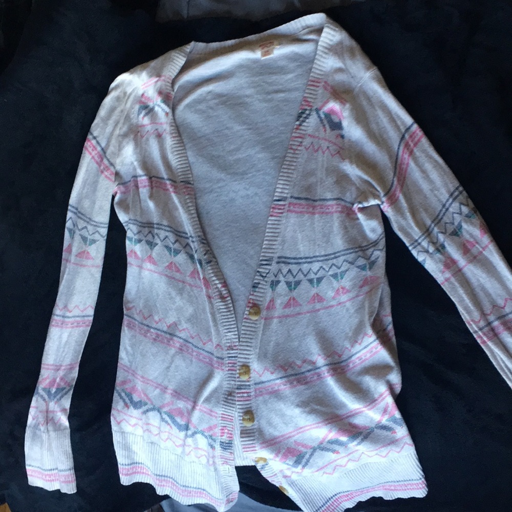 Large Mossimo patterned button sweater